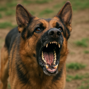aggressive dog barking